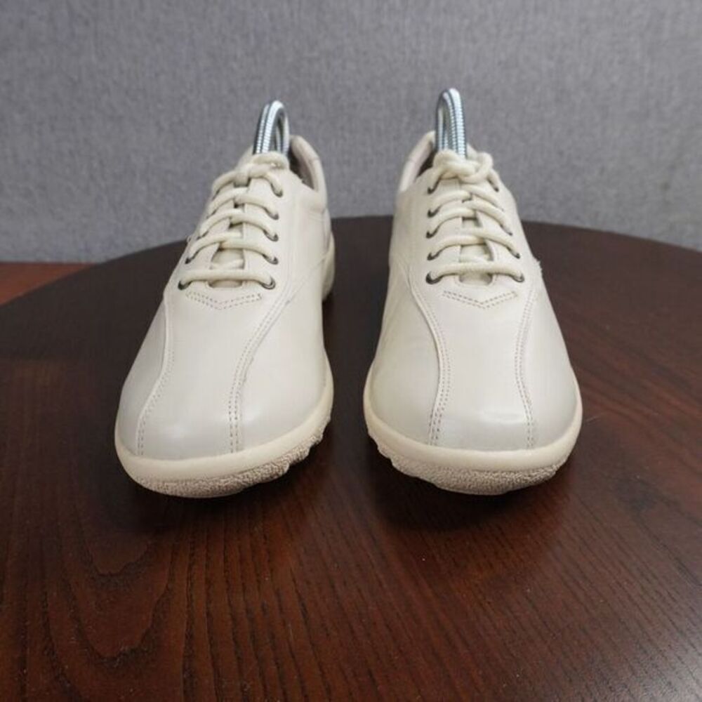 David Tate Walker Shoes Womens Size 8.5 SS Beige Leather Comfort Lace Up Sneaker - Picture 2 of 16